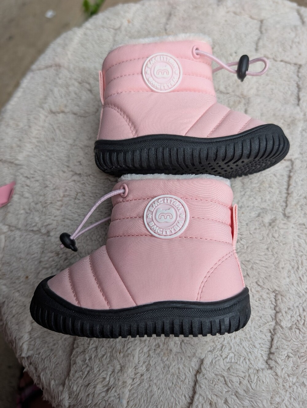 Baby Girl Pink NWOT Snow Winter Booties Fir Lined Size 4